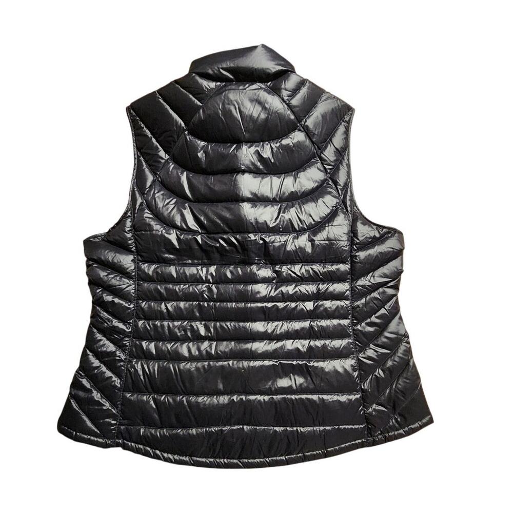 Bernardo Goose Down Puffer Black Packable Vest w/ Travel Pouch Women XL NWOT - Picture 3 of 9